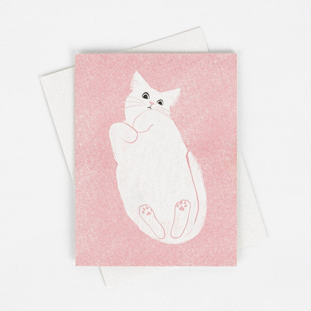 Cat on Glass - Risograph Card