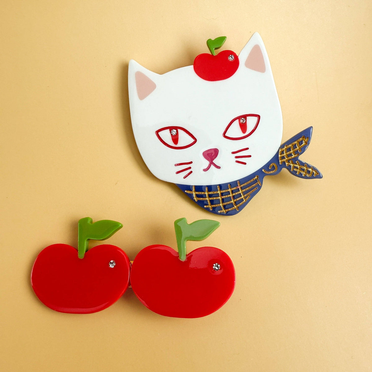 Apples Alligator Hair Clip