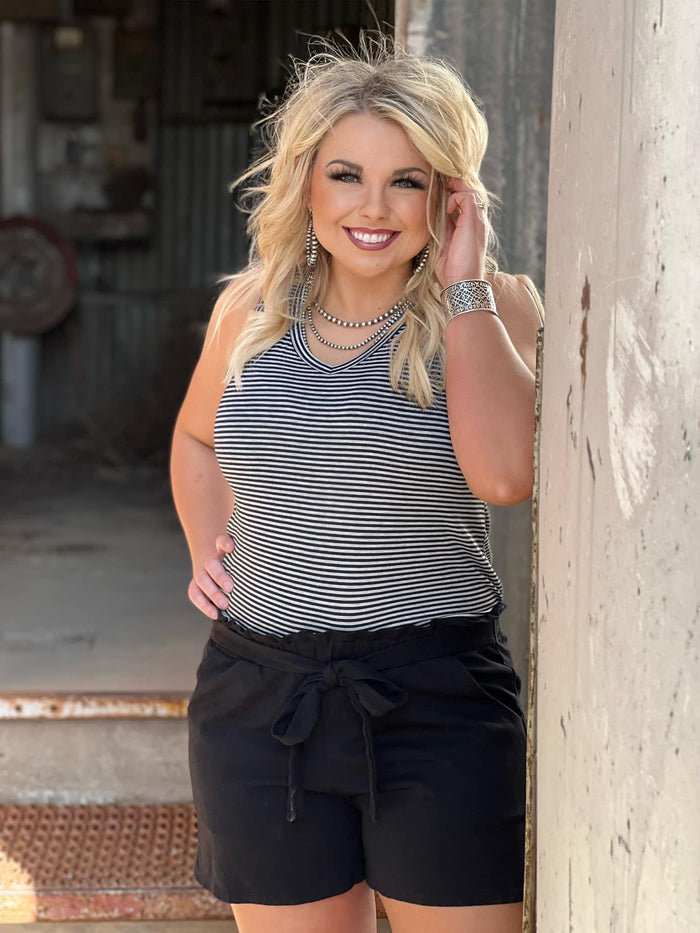 Brenna Black Classic Shorts