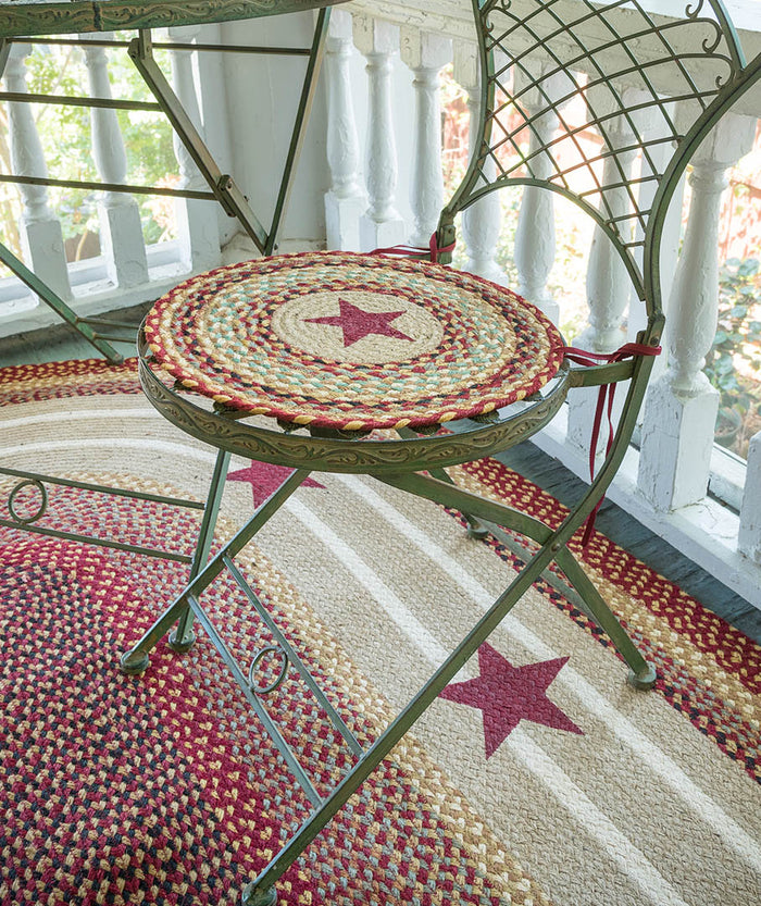 CH-357 Burgundy Star Chair Pad
