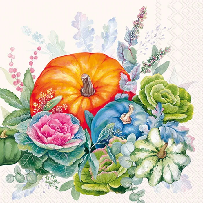 Colorful Pumpkin Cocktail Napkins