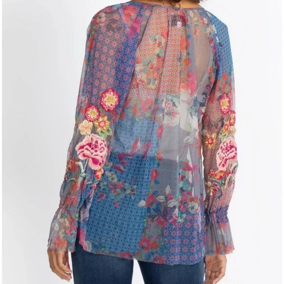 Johnny Was Calliope Mesh Blouse
