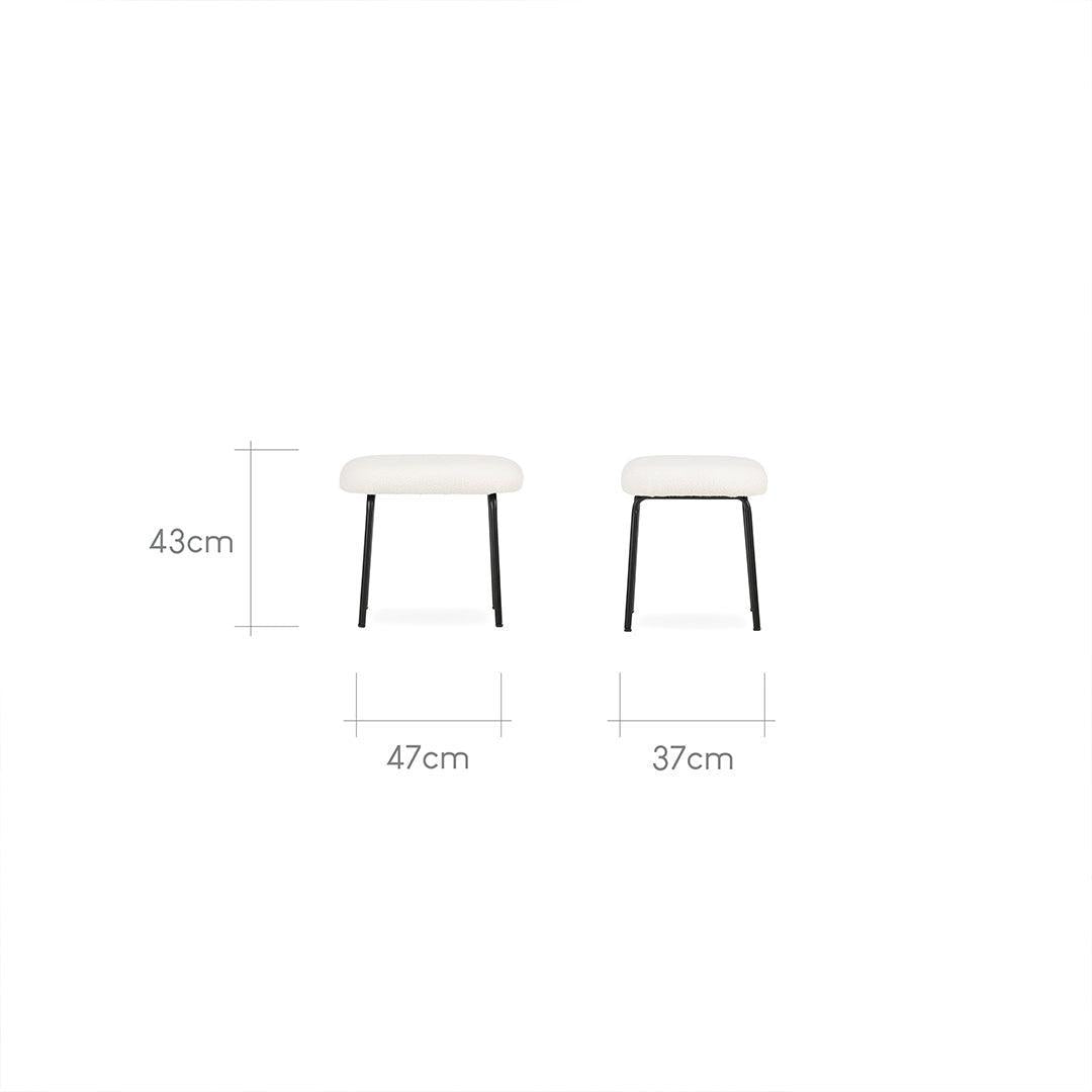 CuddleCo Marley Nursing Chair & Footstool - Teddy Off White