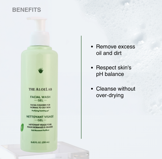 FACIAL WASH GEL CLEANSER - The ALOELAB