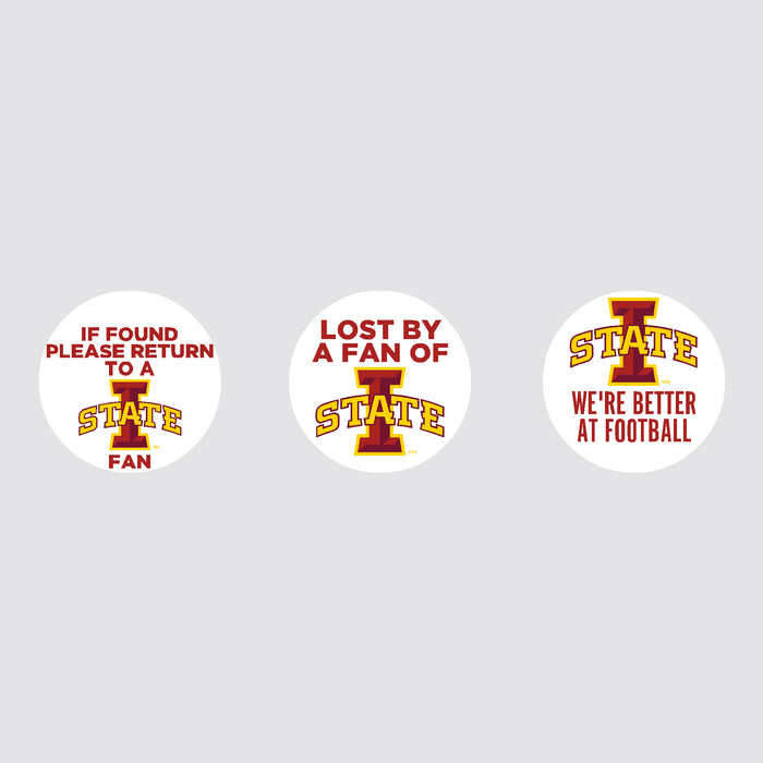 Iowa State Cyclones 12 - Pack of Golf Balls, "Lost by a Fan" Logos