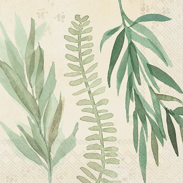 Leaf and Stem Leaves Cocktail Napkins