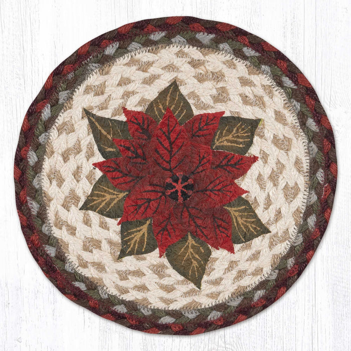 MSPR-417 Primitive Poinsettia 10" Trivet