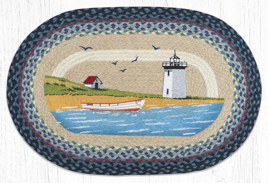 OP-362 Light & Boat Oval Rug