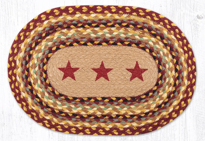 PM-OP-357 Burgundy Stars Placemat 13"x19"