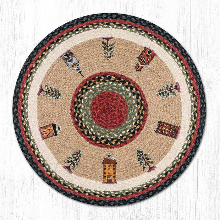 RP-338 Winter Village Round Rug