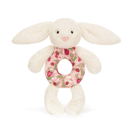 Jellycat Blossom Cream Bunny 'Berry' Ring Rattle