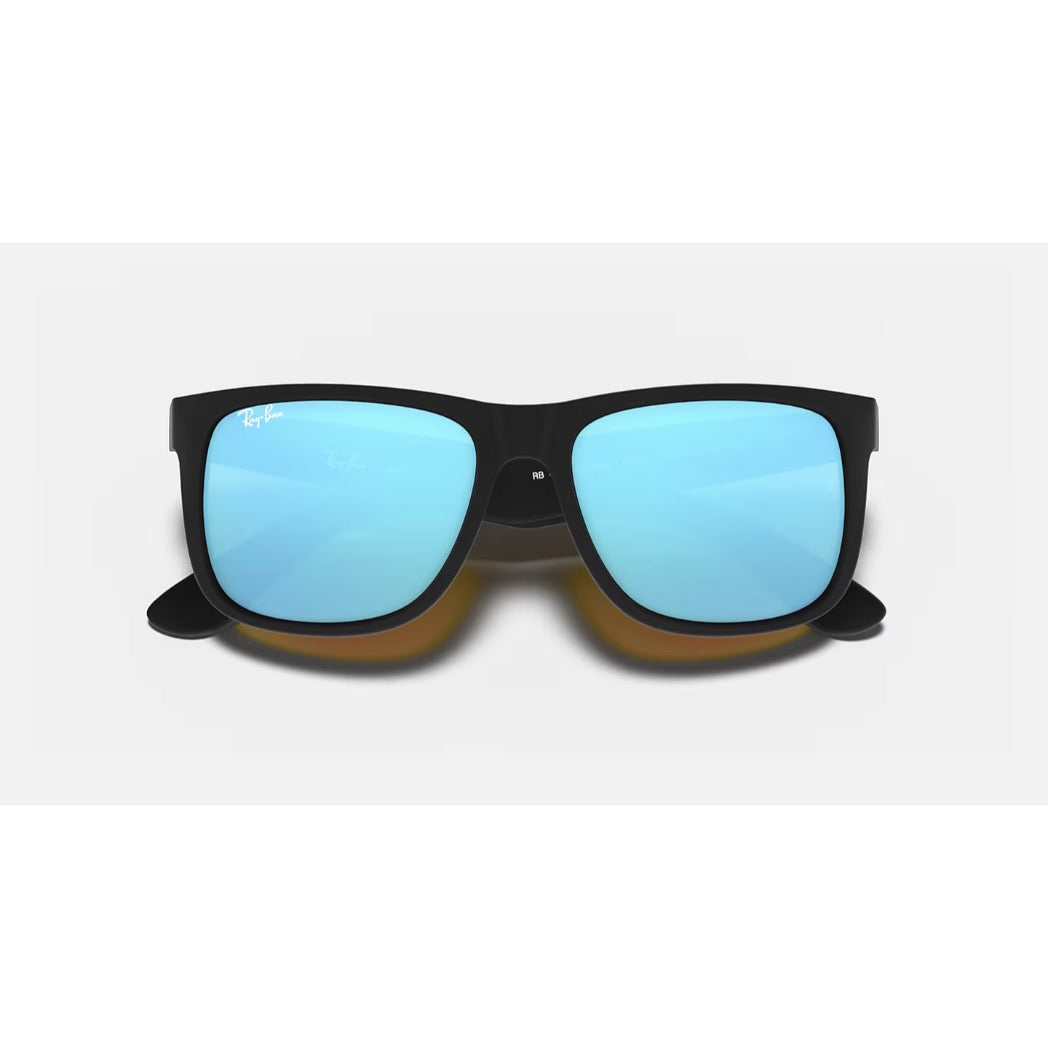 RAYBAN - JUSTIN | Black Rubber w/ Blue Flash