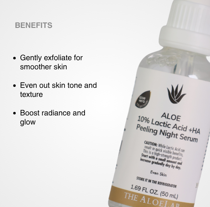 10% LACTIC ACID +HA PEELING NIGHT SERUM - The ALOELAB
