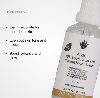 10% LACTIC ACID +HA PEELING NIGHT SERUM - The ALOELAB