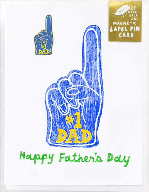 #1 Dad Lapel Pin Card - Father's Day