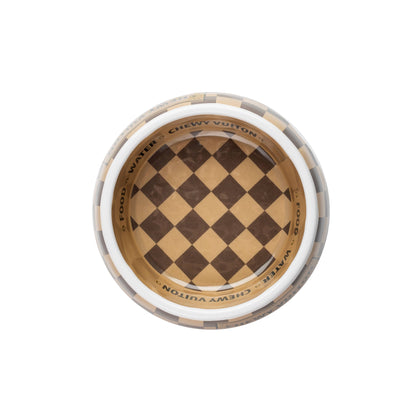 Haute Diggity Dog - Checker Chewy Vuiton Bowl - 3 Sizes!! Dog Bowls