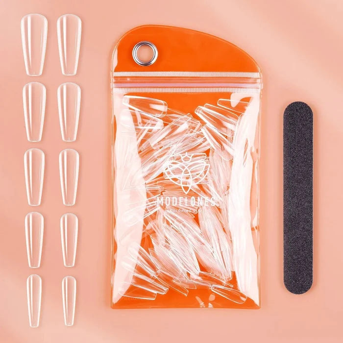 200Pcs Clear Coffin Full Cover Nail Tips Nail Tip MODELONES #