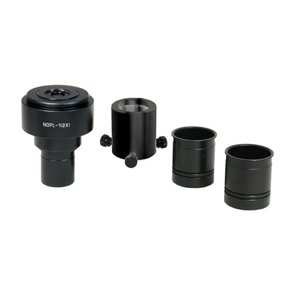 2X DSLR Digital Camera to Microscope Adapter Kit, C-Mount Coupler T-Mount Photomicroscopy Attachments, SKU CP02042003, three quarter front view