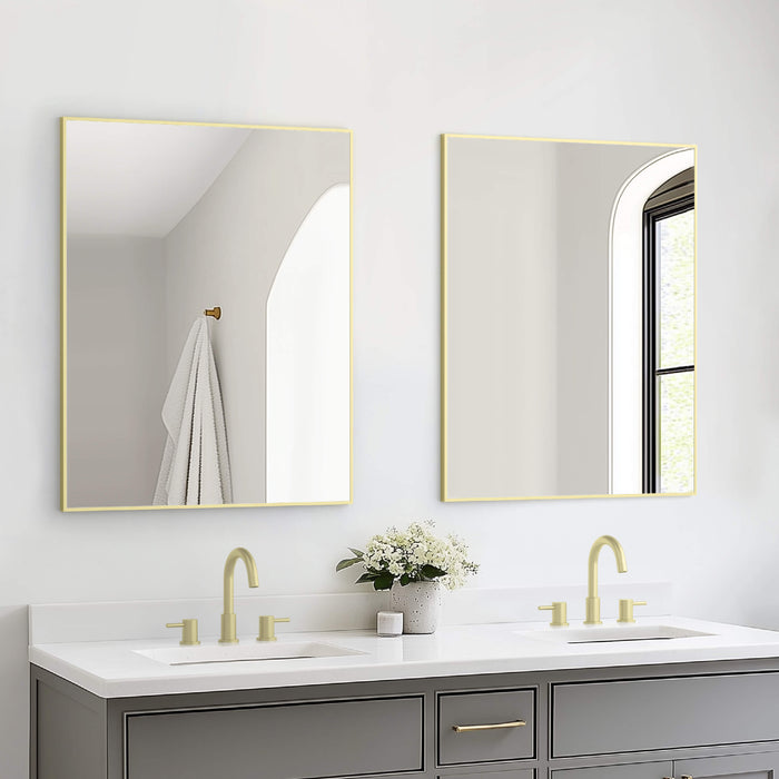 30" x 36" Shatterproof Wall Mount Metal Frame Mirror - FM1-3036