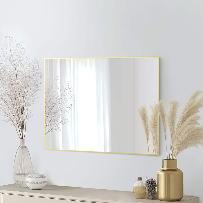 30" x 36" Shatterproof Wall Mount Metal Frame Mirror - FM1-3036