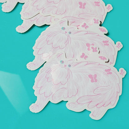 Butterfly Cat - Clear Sticker