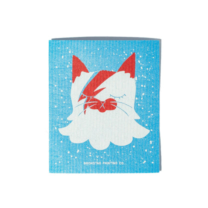 Bowie Cat - Swedish Dishcloth