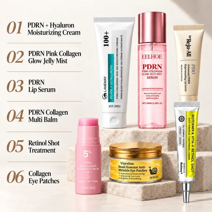 6-Piece Korean Skin Renewal Set + 2 Free Gifts