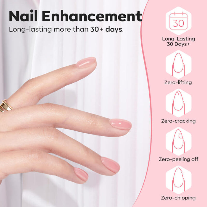 8-In-1 Builder Nail Gel Set 10ml - Clear & Rose Builder Gel MODELONES #