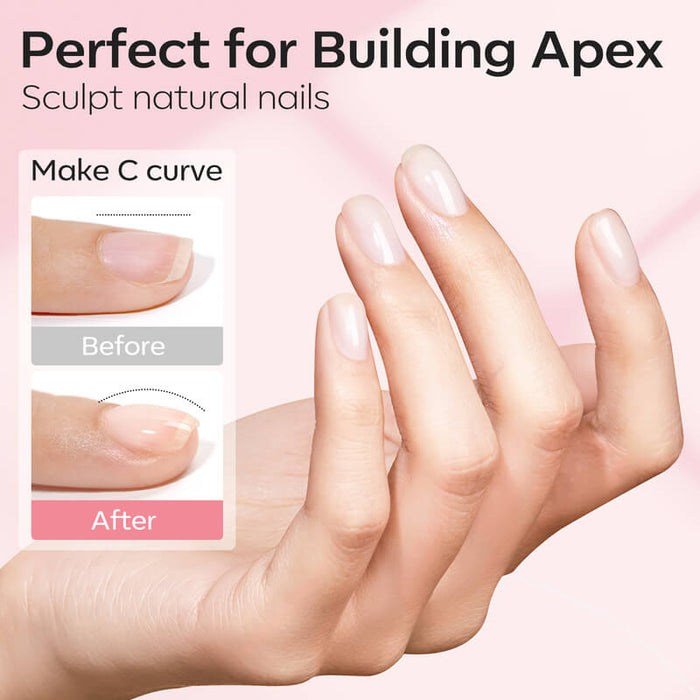 8-In-1 Builder Nail Gel Set 10ml - Clear & Rose Builder Gel MODELONES #