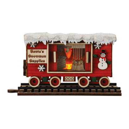 Snowman Box Car Ornament