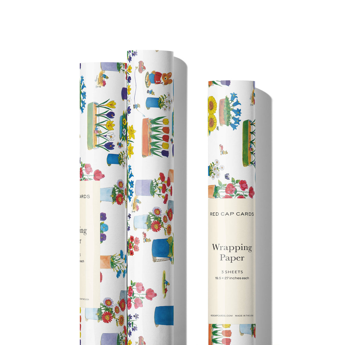 Busytown Flowers wrapping paper (roll or sheet)