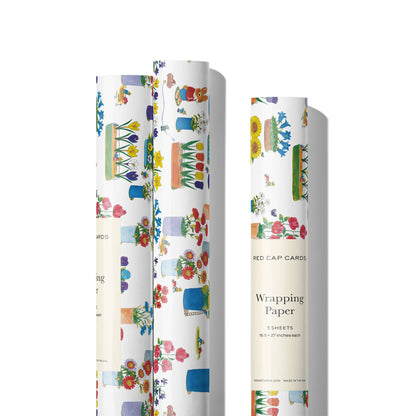 Busytown Flowers wrapping paper (roll or sheet)