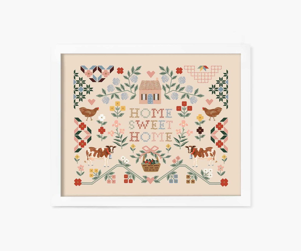 Home Sweet Home Sampler Art Print