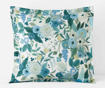 Percale Sham - Garden Party Blue