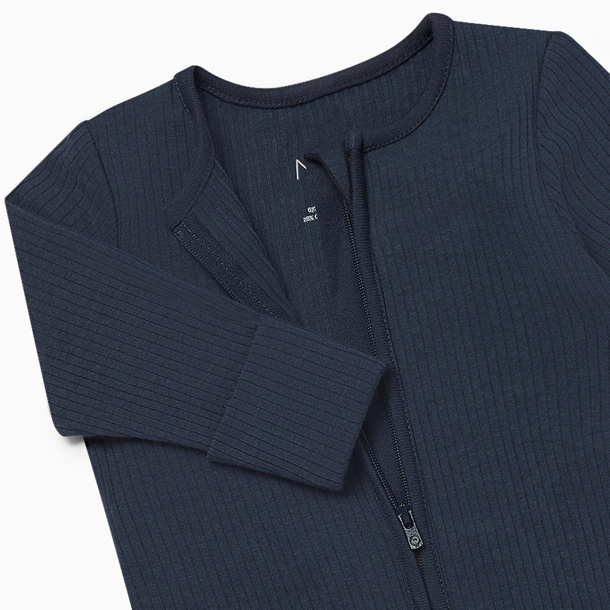 Bear Ribbed Clever Zip Sleepsuit