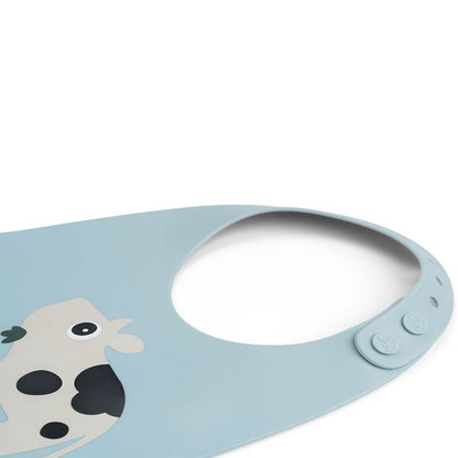 Done By Deer Silicone Bib - Dotti Blue