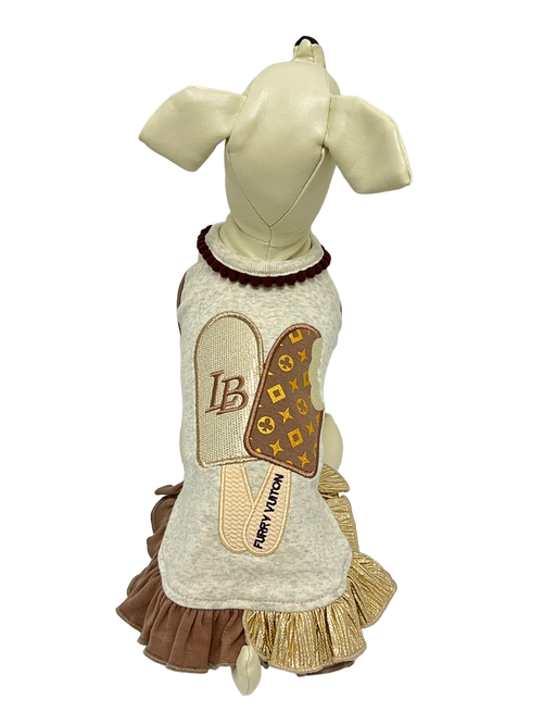 Luna Blue Furry Vuiton Ice Cream Dress