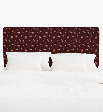 Elly Headboard - Ditsy Dahlia Burgundy