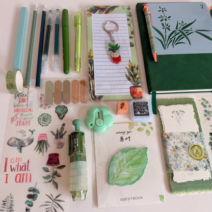 Botanical Green Stationery Gift Set