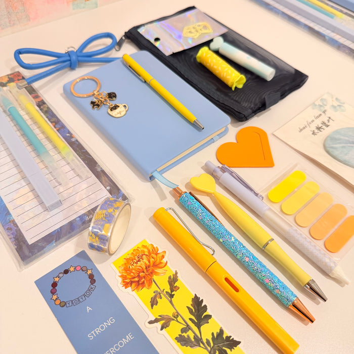 Blue & Yellow Stationery Set