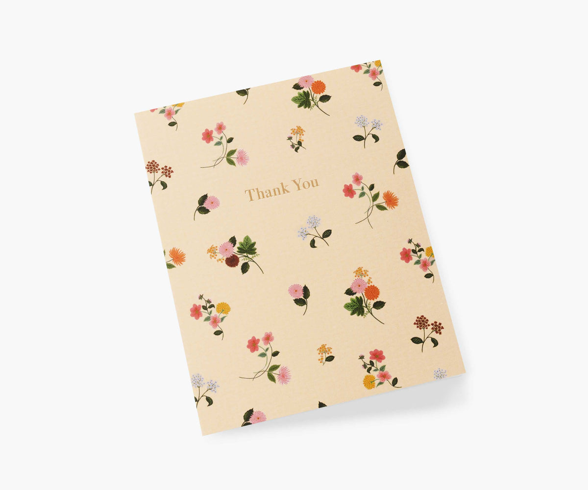 Ditsy Dahlia Thank You Cards - Boxed Set