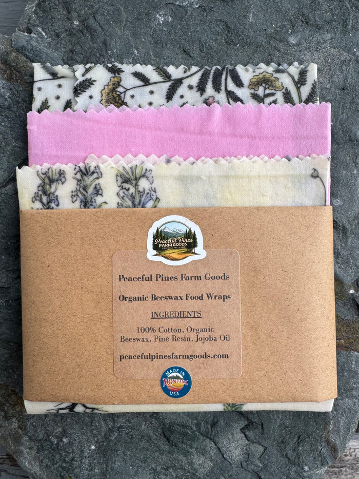 Organic Beeswax Fabric Food Wraps