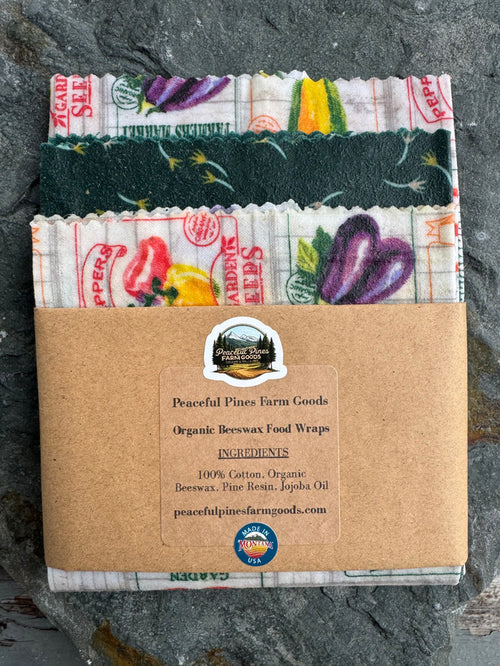 Organic Beeswax Fabric Food Wraps