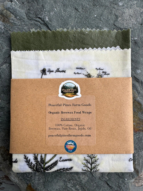 Organic Beeswax Fabric Food Wraps