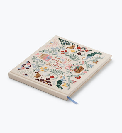 Embroidered Guest Book - Home Sweet Home