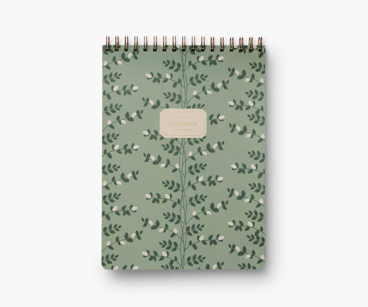 Large Top Spiral Notebook - Climbing Vines