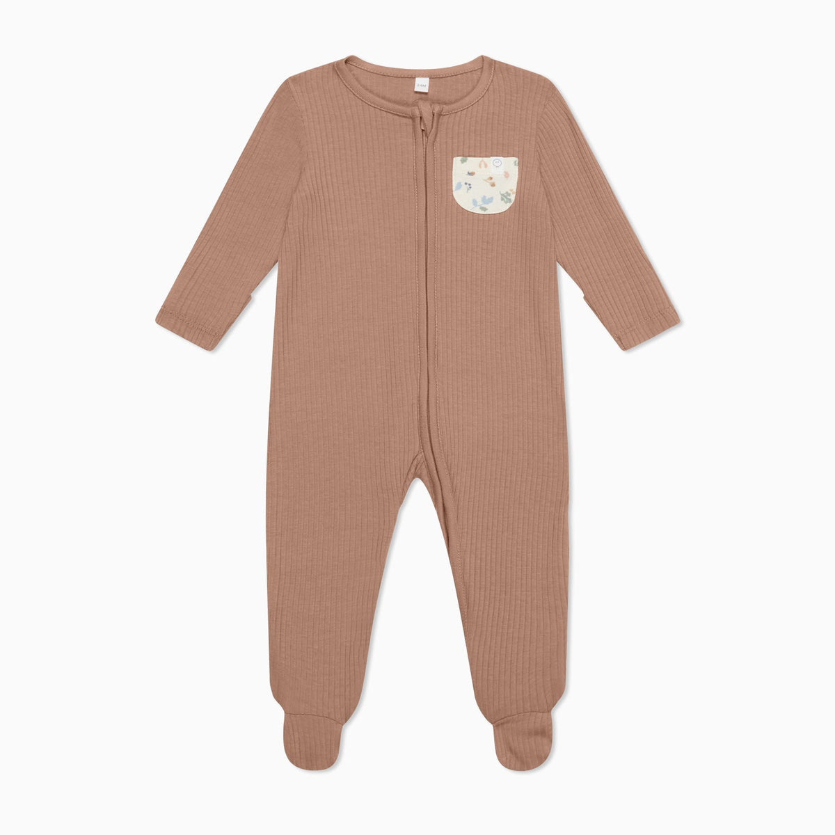 Bear Pocket Ribbed Clever Zip Sleepsuit