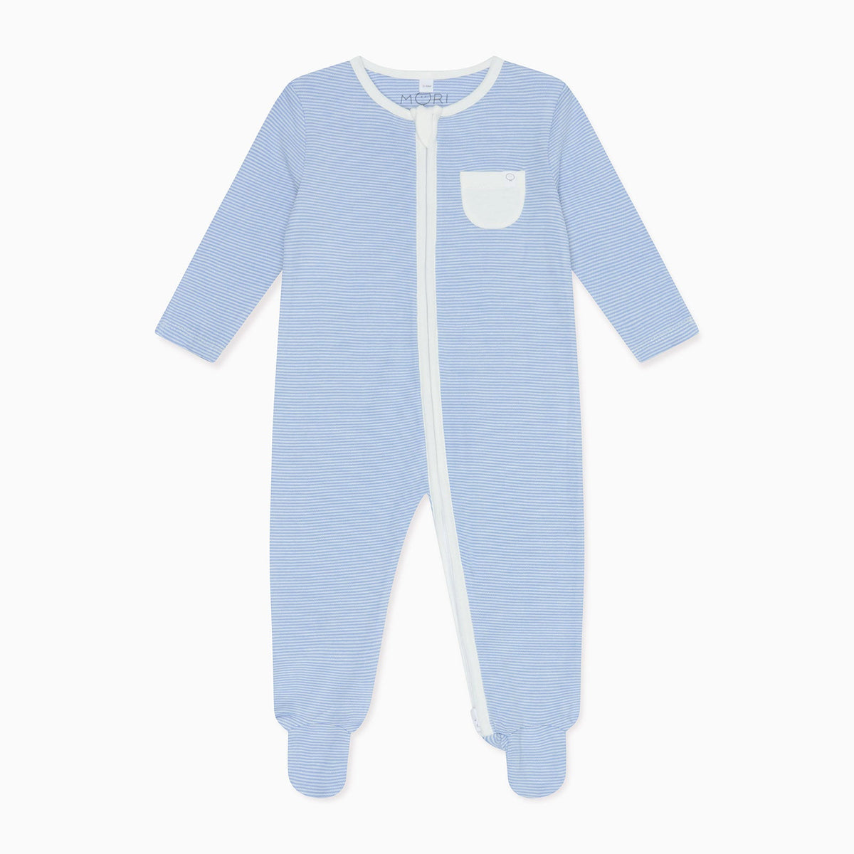 Clever Zip Sleepsuit 3 Pack - Green & Blue Stripe