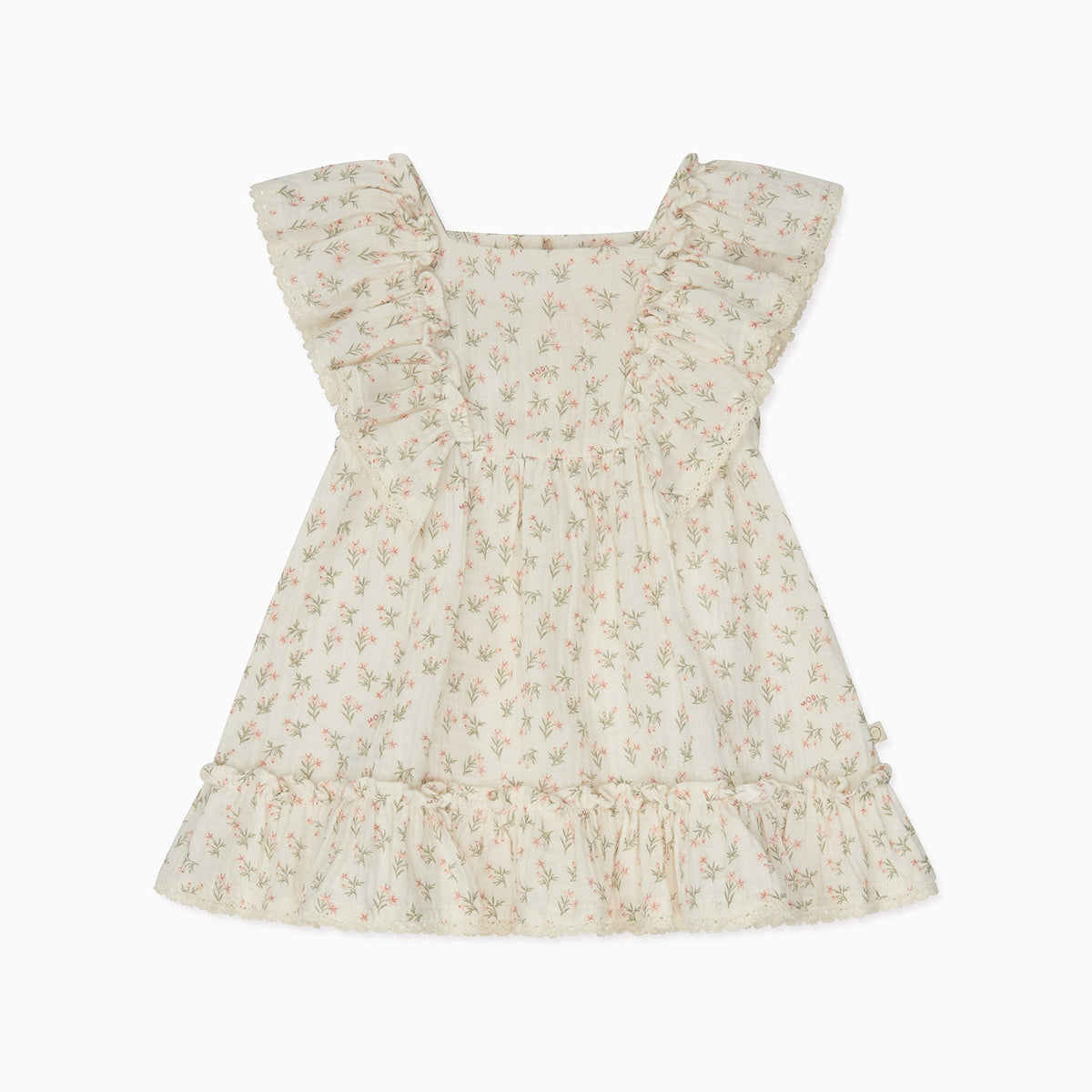 Floral Muslin Frilled Dress (& Knickers)