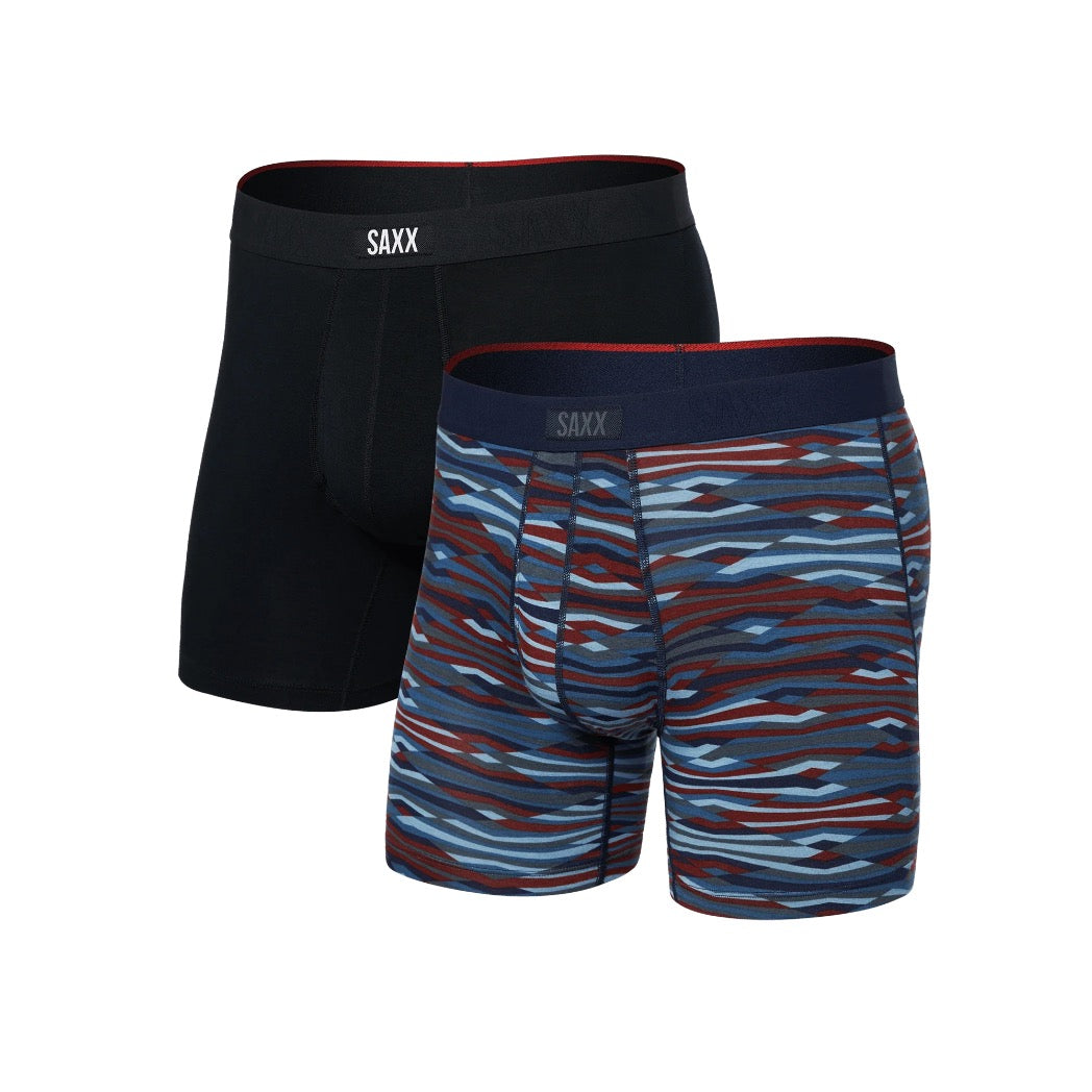 SAXX - VIBE XTRA SOFT COMFORT BOXER (2-PACK) | Rough Terrain/Black